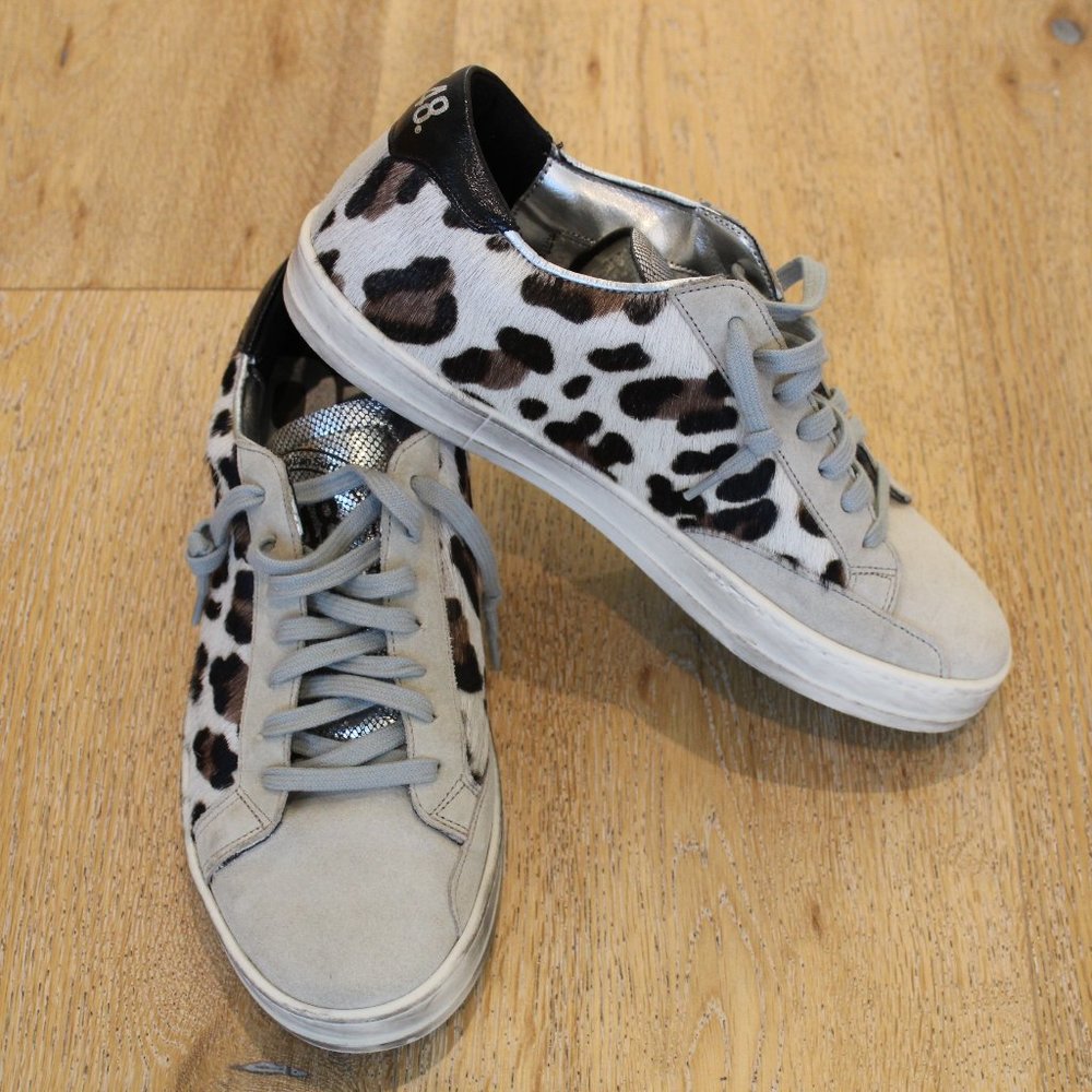 EU P448 Animal Print Calf Hair/Suede Sneakers 7